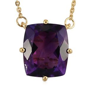 Moroccan Amethyst Necklace 18 Inches in Vermeil Yellow Gold Over Sterling Silver